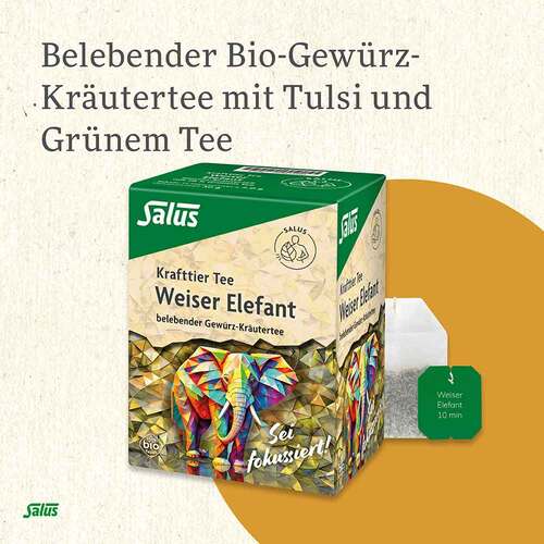 Krafttier Tee Weiser Elefant Bio Salus Filterbeutel - 2
