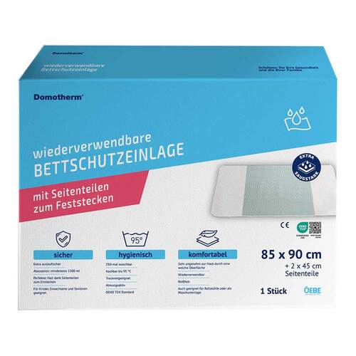 Domotherm Bettschutzeinl.waschbar 85x90cm mit Fl&uuml;gel - 1