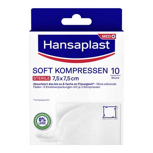 Hansaplast Soft Kompressen 7,5x7,5 cm steril - 1