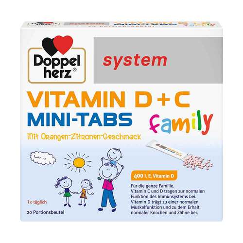 Doppelherz Vitamin D + C Mini-Tabs family system - 1