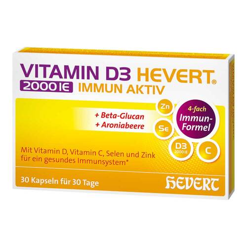 Vitamin D3 Hevert 2000 IE Immun Aktiv Kapseln - 1