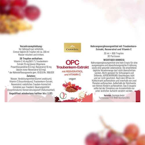 Cannsol OPC mit Resveratrol + Vitamin C Tropf.zum Einnehmen  - 2