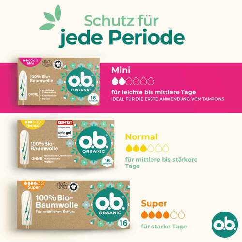 O.B. Tampons Organic mini - 8