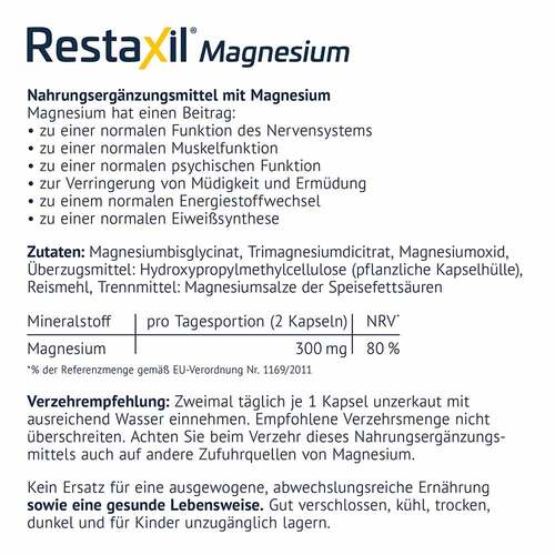 Restaxil Magnesium Kapseln - 5
