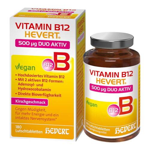 Vitamin B12 Hevert 500 µg Duo Aktiv Lutschtabletten  - 1