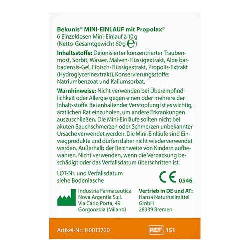 Bekunis Mini-Einlauf mit Propolax Klistiere - 7