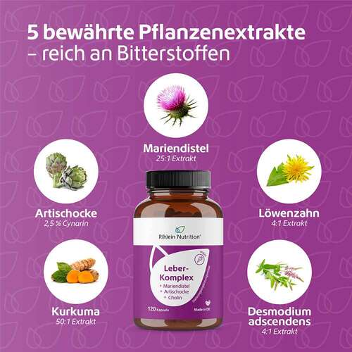 Leber-Komplex Mariendistel + Artischocke + Cholin Kapseln  - 4