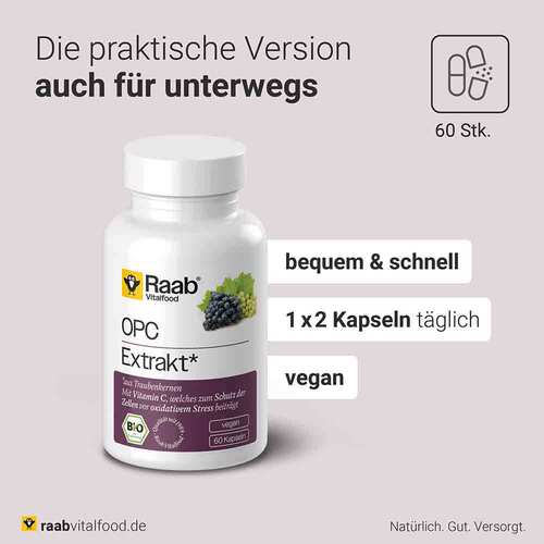 Raab Vitalfood OPC Extrakt Kapseln Bio - 4