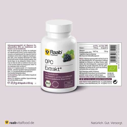 Raab Vitalfood OPC Extrakt Kapseln Bio - 5