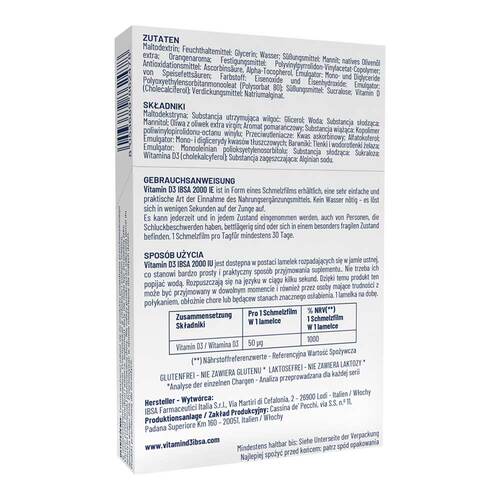 Vitamin D3 2000 I.E. Schmelzfilm - 2