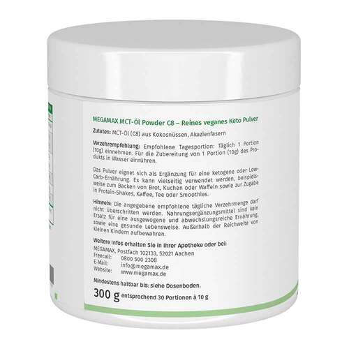 Mct-Öl Powder C8 reines veganes Keto-Pulver - 3