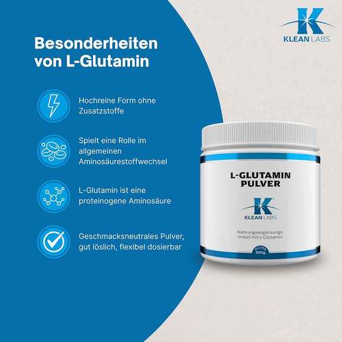 L-Glutamin Pulver Klean Labs - 2