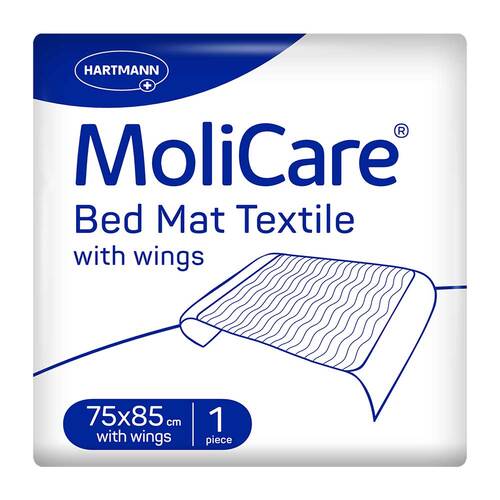 Molicare Bed Mat Textile 75x85 cm mit Flügel - 1