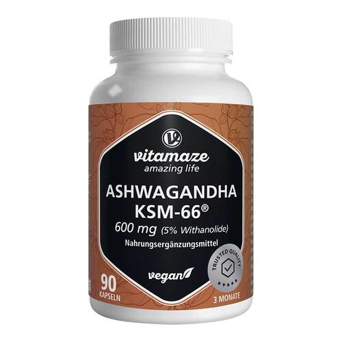 Ashwagandha Ksm-66 600mg Extrakt hochdos.veg.Kapseln - 1