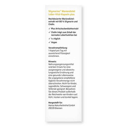 Silymarine Mariendistel Leber-Vital-Kapseln plus - 3