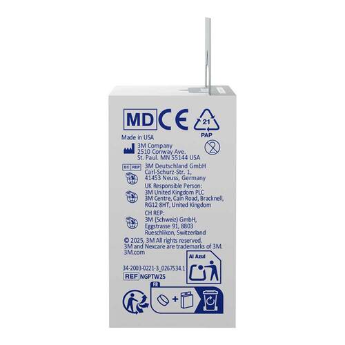 Nexcare Gentle Paper Tape 2,5 cmx5 m weiß Rolle - 5