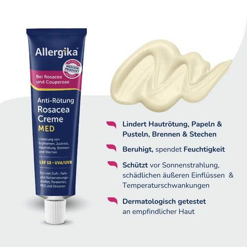 Allergika Anti-Rötung Rosacea Creme Med - 3