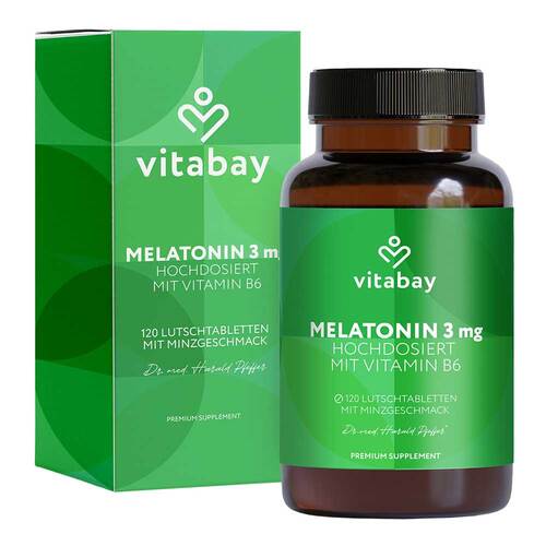 Melatonin Hochdosiert 3 mg + Vitamin B6 vegan Lut. - 1