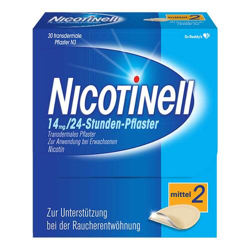 NICOTINELL 14 mg / 24-Stunden- Nikotinpflaster, Pflasterstärke Mittel (2) - 1