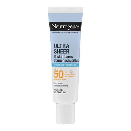 Neutrogena Ultra Sheer unsichtbares feuchtigkeitsspendendes Sonnensschutzfluid LSF50 - 2
