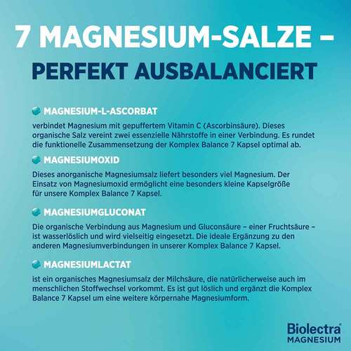 Biolectra Magnesium Komplex Balance 7 Kapseln - 7