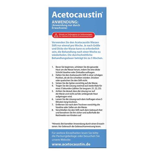 Acetocaustin Stift gegen Warzen - 2