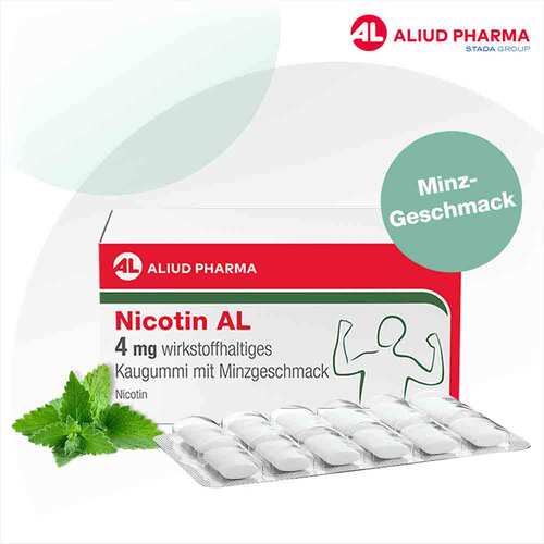 Nicotin AL 4 mg wirkstoffhaltiges Kaugummi mit Minzgeschmack - 2