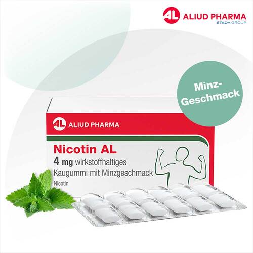 Nicotin AL 4 mg wirkstoffhaltiges Kaugummi mit Minzgeschmack - 2