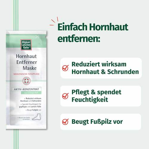 Allgäuer Latschenkiefer Hornhaut Entferner Maske Cremig - 4