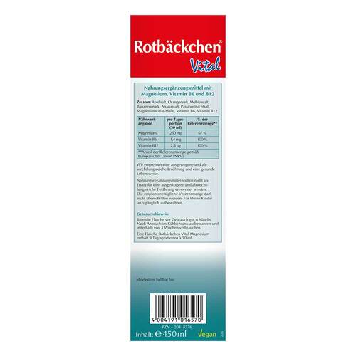 Rabenhorst Rotbäckchen Vital Magnesium Saft - 3
