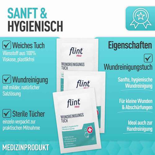 Flint Med Wundreinigungstücher steril 12,5x18 cm - 6