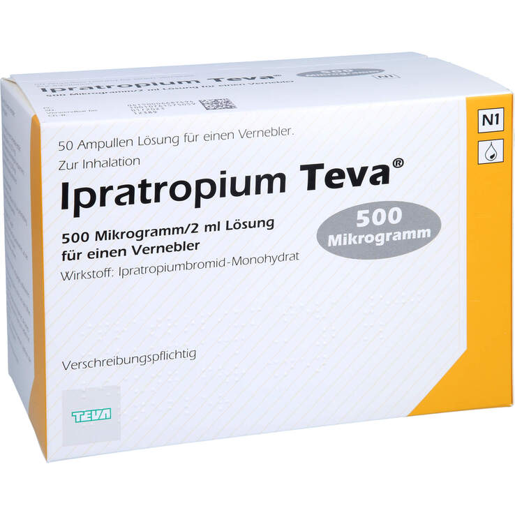 Ipratropium Teva 500µg / 2ml Lösung für e.Verneb. - 1