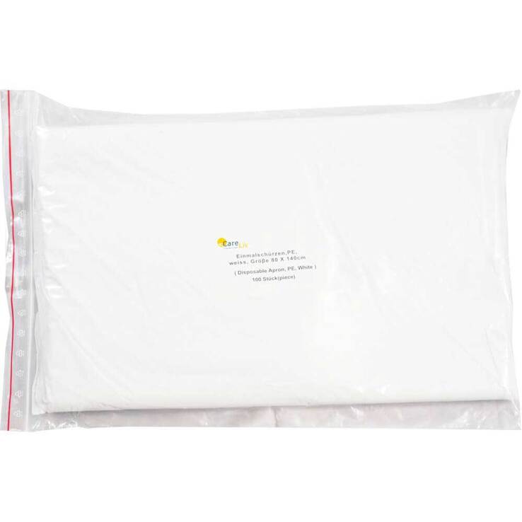 Schürze Einmal PE weiß 140 cm - 1