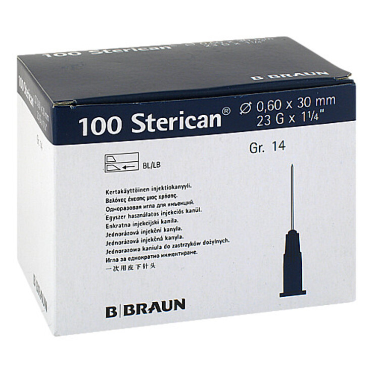 Sterican Kanüle Luer-Lok 0,60x30mm Größe 14 blau - 1