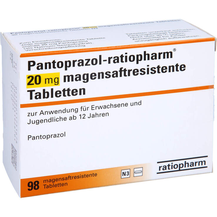 Pantoprazol ratiopharm 20 mg magensaftresistent Tabletten - 1