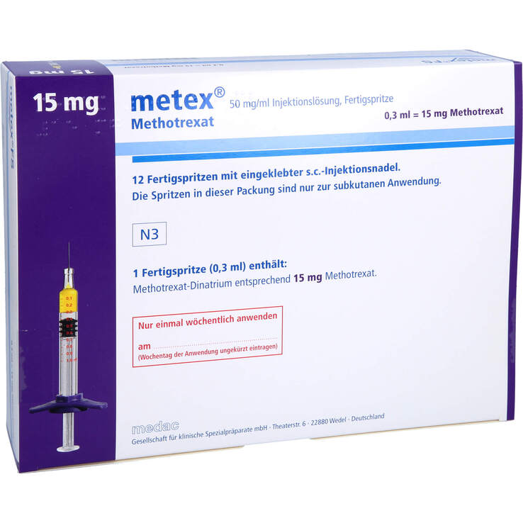 Metex FS 15 mg 50 mg / ml Fertigspritzen 12 St auf E-Rezept kaufen | APONEO