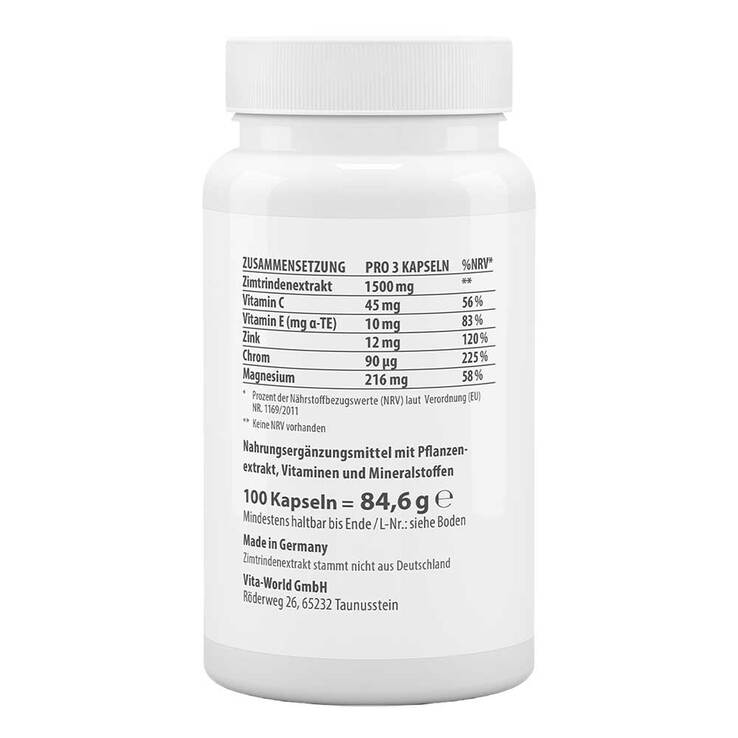 Zimt 500 mg + Zink + Chrom Kapseln - 2