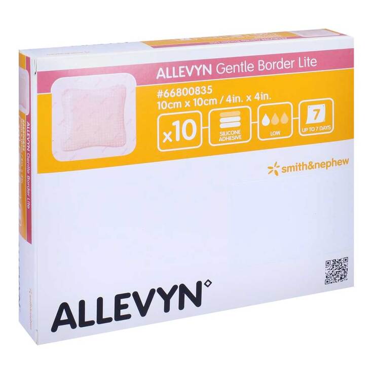 Allevyn Gentle Border Lite 10x10cm Schaumverband 10 St