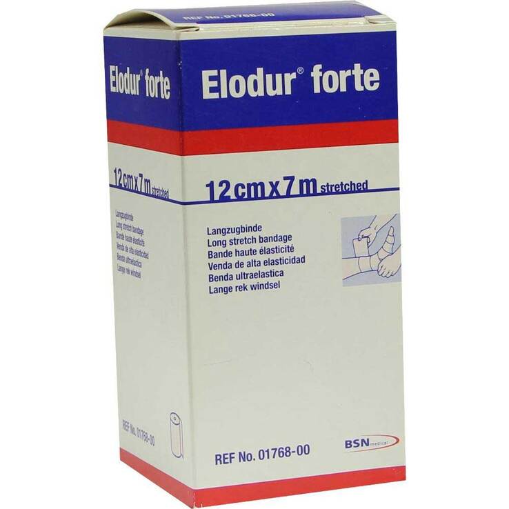 Elodur kräftig Kompresse Binde 7mx12cm 1768 1 St