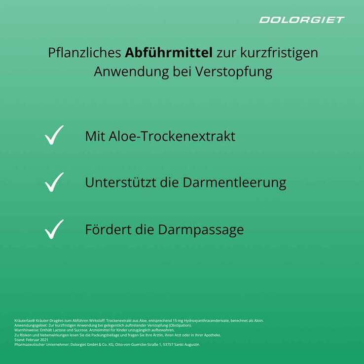 Kräuterlax Dr. Henk 15 mg Kräuterdrag.z.Abführen - 3