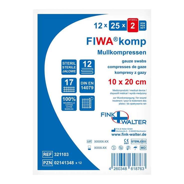 Mullkompressen 10x20 cm steril 12-fach - 2