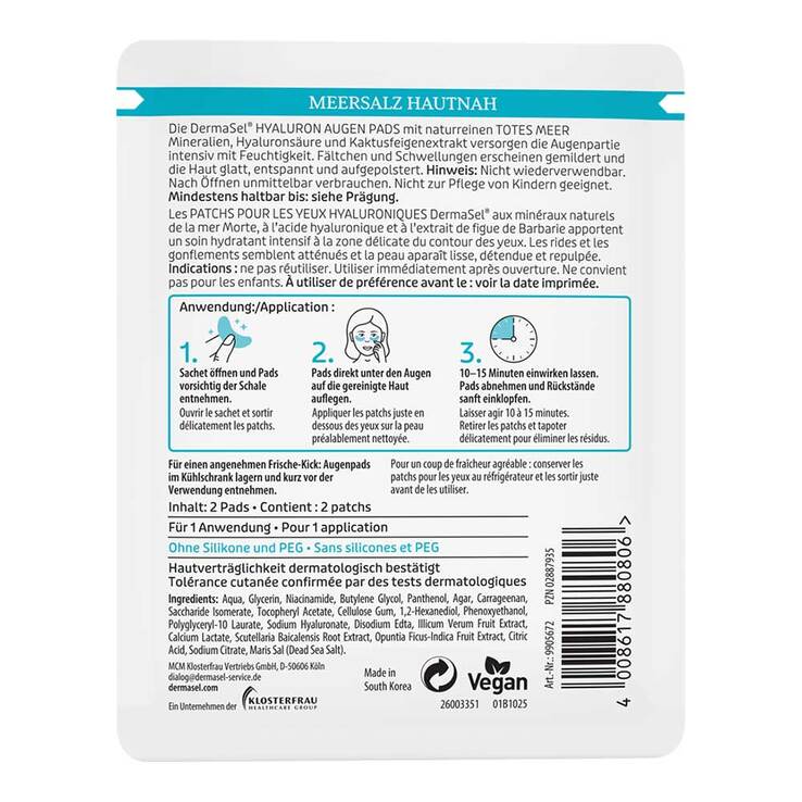 Dermasel Augen Pads Hyaluron - 2