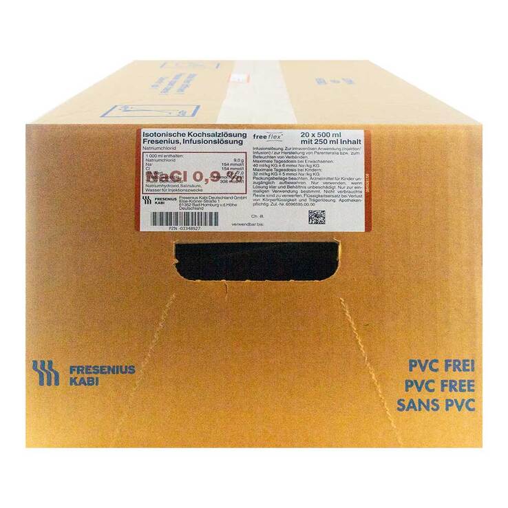 Isotonische Kochsalzlösung 500ml halbgefüll.freeflex - 1