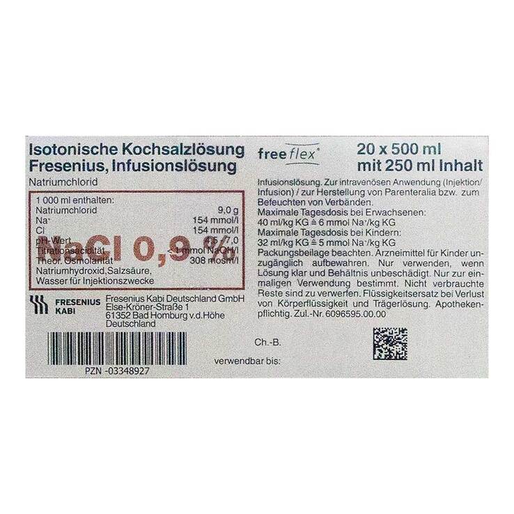 Isotonische Kochsalzlösung 500ml halbgefüll.freeflex - 2