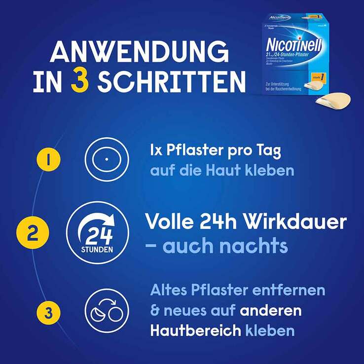 NICOTINELL 7 mg / 24-Stunden- Nikotinpflaster, Pflasterstärke Leicht (3) - 5