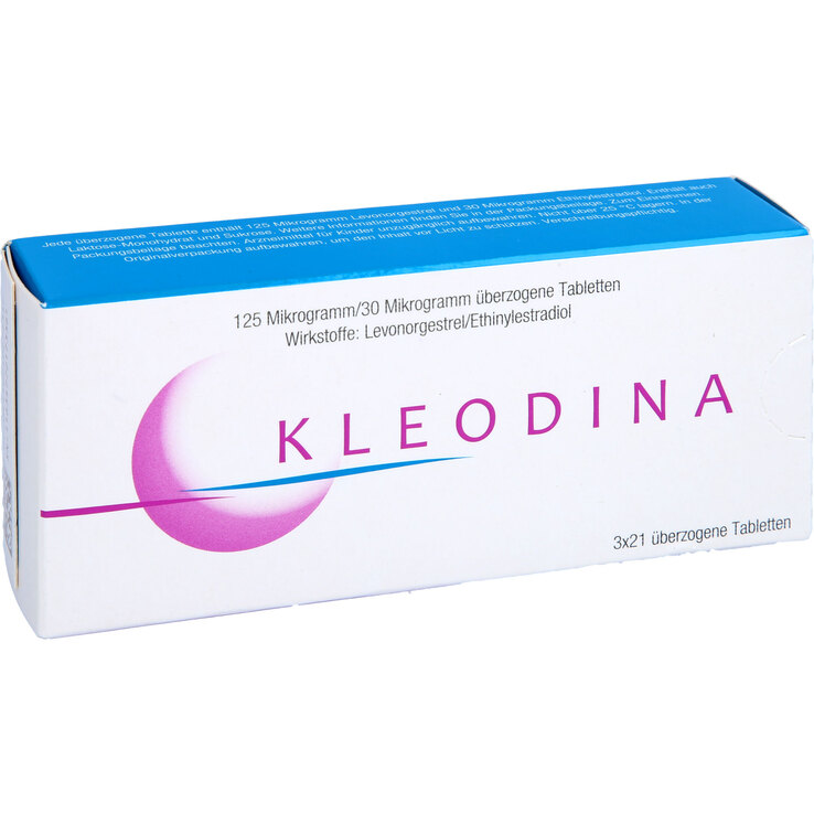 Kleodina 30 µg / 125 µg überzogene Tabletten 3X21 St auf E-Rezept ...