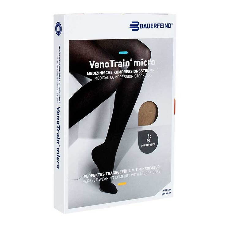 Venotrain micro K2 AG M n.sh.Noppenhaftband gemustert creme mit Spitze - 1