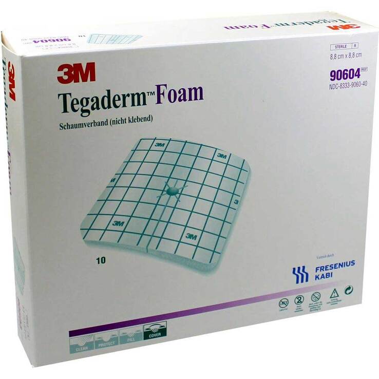 Tegaderm Foam FK 8,8x8,8cm 90604 10 St