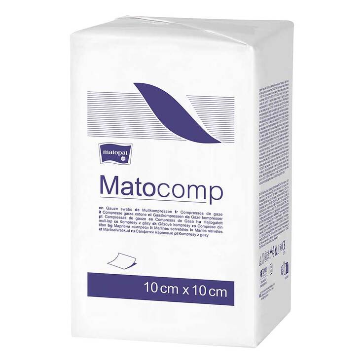 Mullkompressen 10x10 cm steril 8-fach 17fäd. - 1