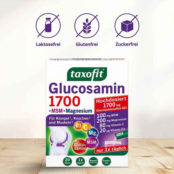 Taxofit Glucosamin 1700 + MSM + Magnesium Sticks - 6